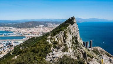 Widok Na Majestatyczną Skałę Gibraltaru